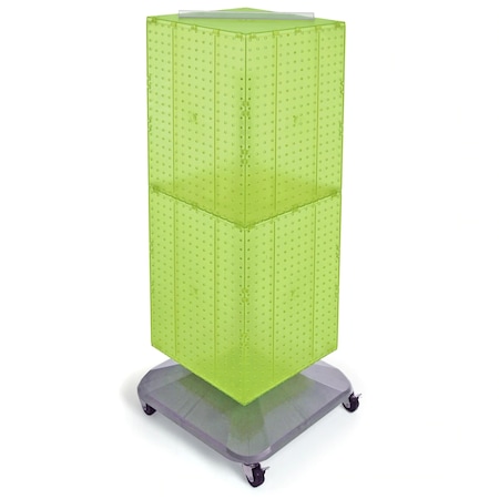 Azar Displays Four-Sided Pegboard Tower Revolving Display Panel Size 14"W x 40"H 701436-GRE